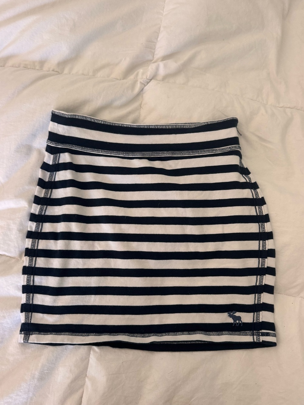 Abercrombie & Fitch Black and White Striped Mini Skirt